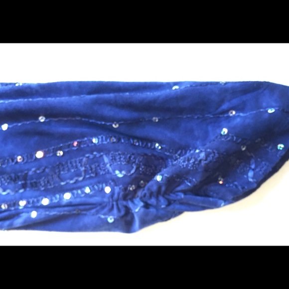 Dress Barn Blue Sequin top SZ S - Picture 7 of 7